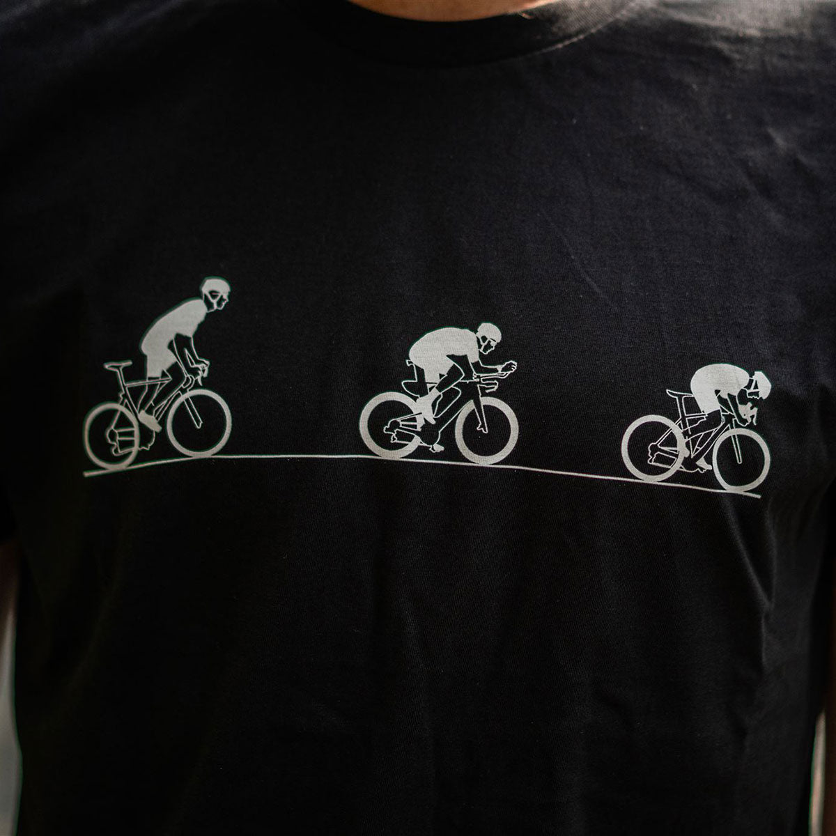 T-shirt - Fietsen - Zwart